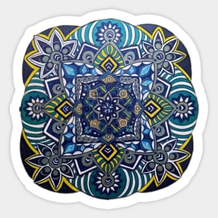 Ocean Breeze Mandala Sticker